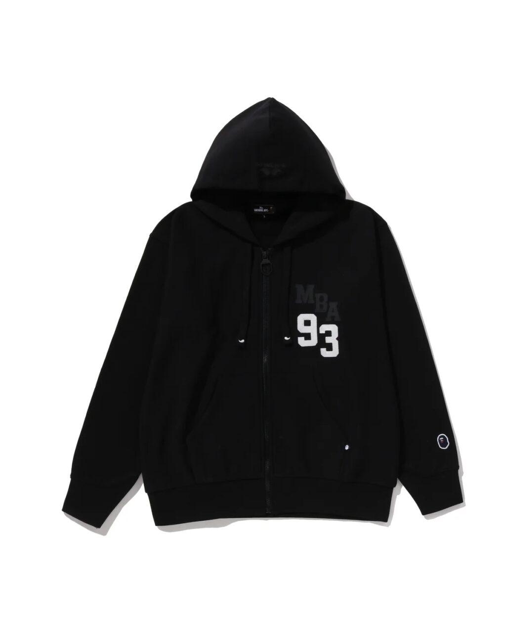 MBA 93 Zip Up Hoodie Black