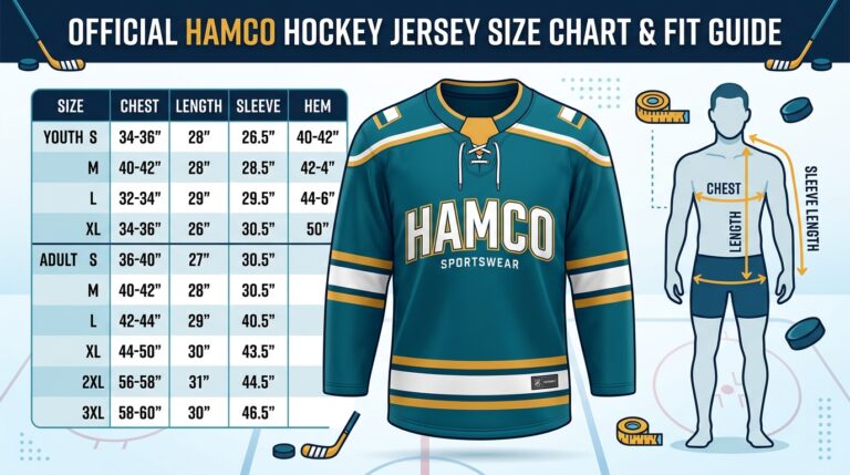 hockey jersey size chart