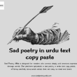 Sad poetry in urdu text copy paste