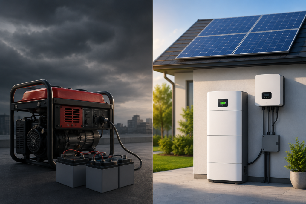 Battery energy storage system vs traditional power backup