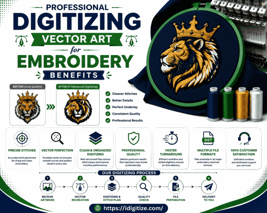 Professional Digitizing Vector Art For Embroidery Benefits