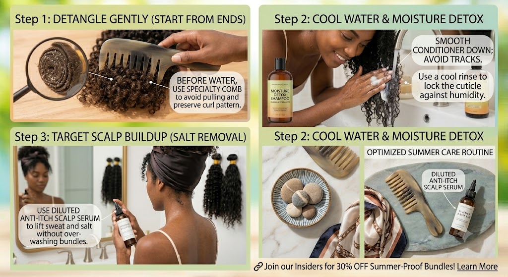 Step-by-Step Guide: How to Wash Virgin Hair Bundles in the Summer 