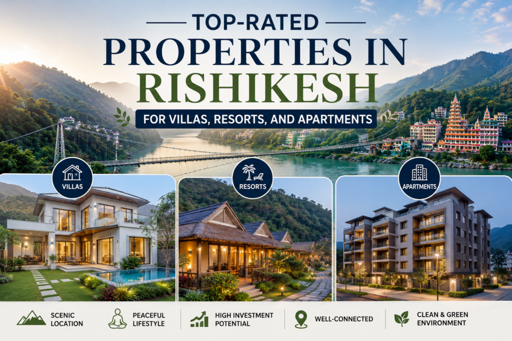 Top-Rated Properties in Rishikesh for Villas, Resorts, and Apartments
