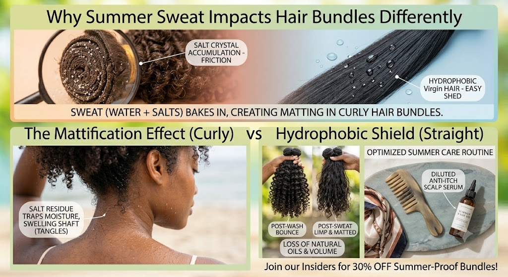 Why Summer Sweat Impacts Your Hair Bundles Differently