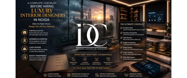 A Complete Checklist Before Hiring Luxury Interior Designers in Noida