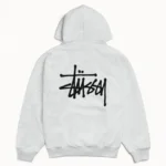 BASIC STÜSSY ZIP HOODIE ASH HEATHER1