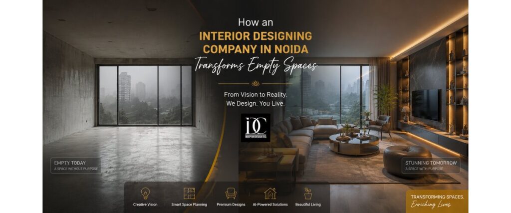 How an Interior Designing Company in Noida Transforms Empty Spaces