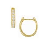 18ct yellow gold diamond hoop earrings