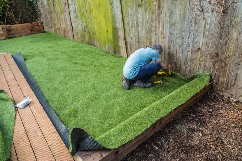 artificial grass installation in Dallas TX