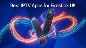 Firestick IPTV streaming on a smart TV with a modern interface