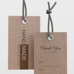 Clothing Hang Tag Rustic Brown Kraft Paper Clothing Price Hang Tag Design Template