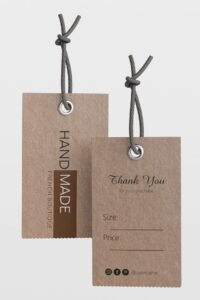 Clothing Hang Tag Rustic Brown Kraft Paper Clothing Price Hang Tag Design Template