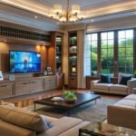 Hollywood Hills New Build Home Theater and Wine Cellars