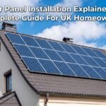 Solar panel installation on a UK home roof