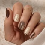 almond shape brown nails