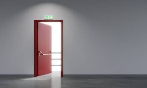 Fire escape doors