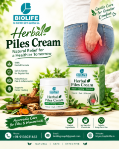 Biolife Herbal Piles Cream Advertisement