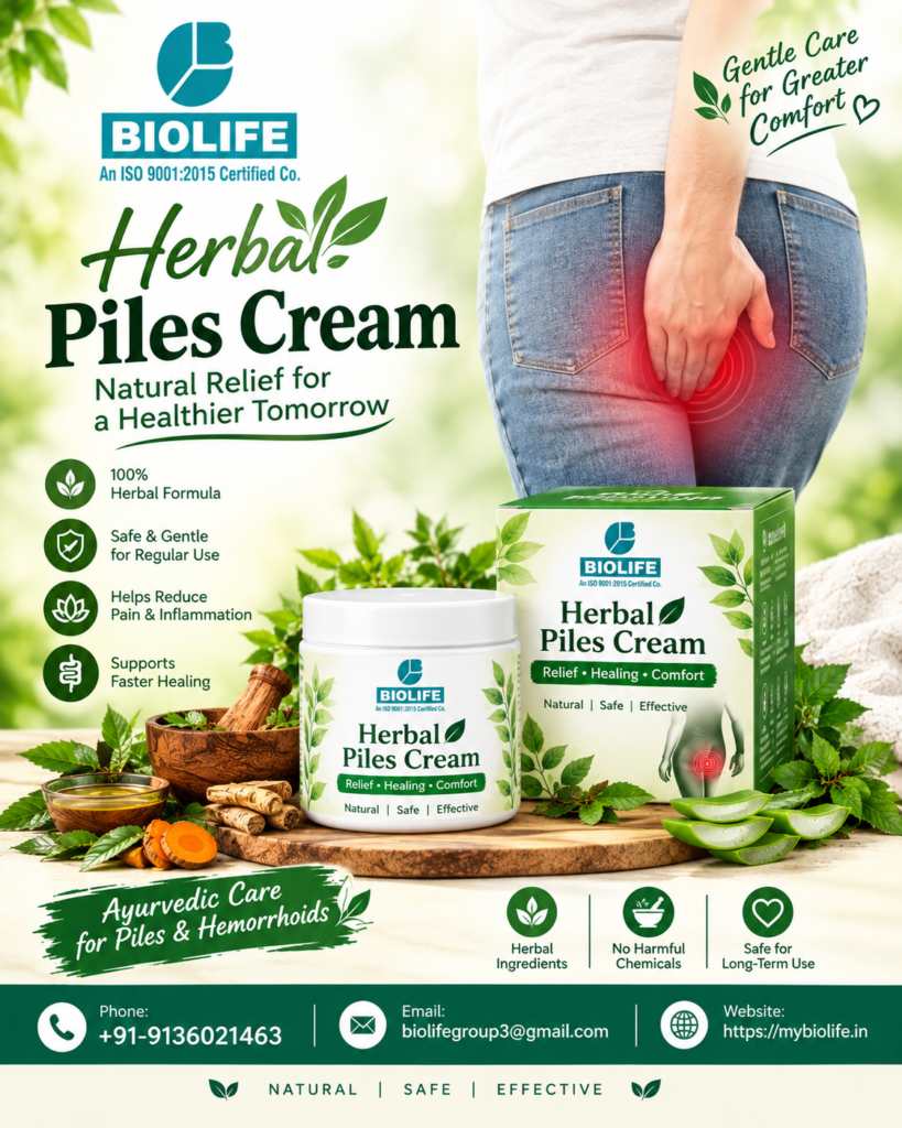 Biolife Herbal Piles Cream Advertisement