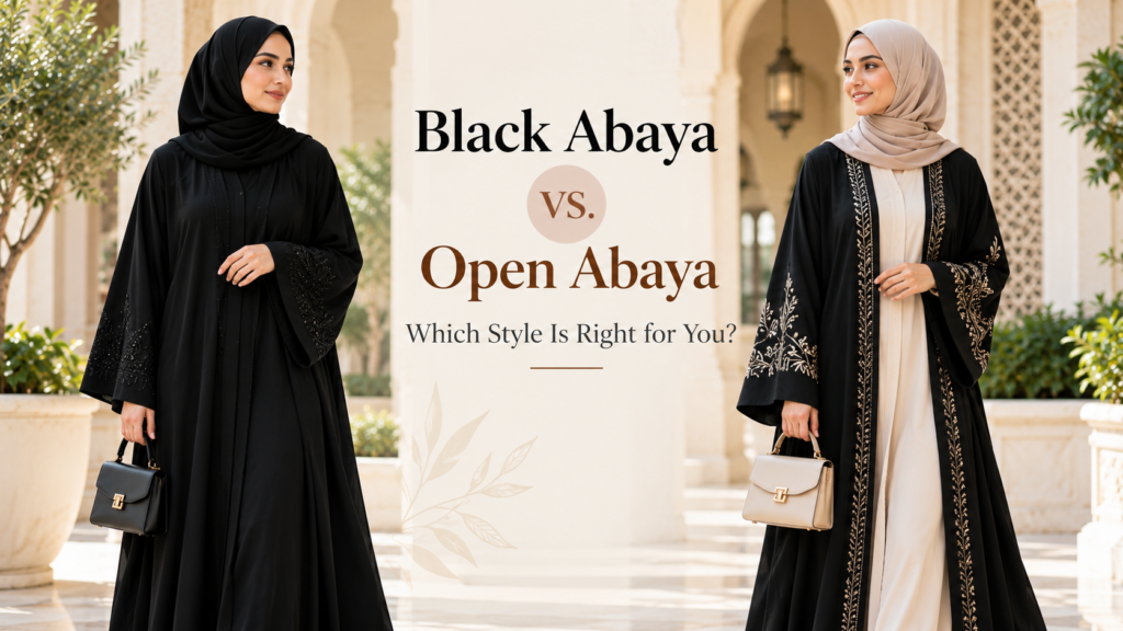 Black Abaya vs. Open Abaya