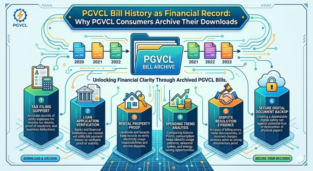 PGVCL Bill History as Financial Record: Why PGVCL Consumers Archive Their Downloads