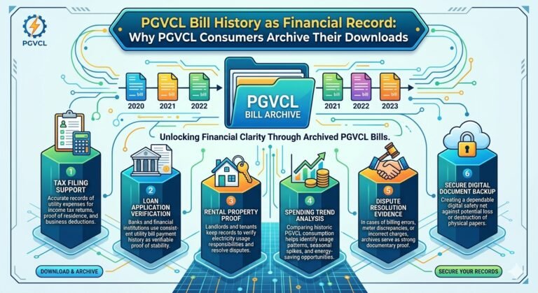 PGVCL Bill History as Financial Record: Why PGVCL Consumers Archive Their Downloads