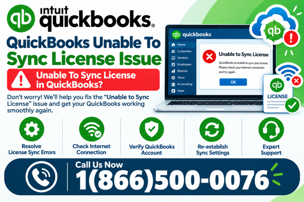 QuickBooks Unable To Sync License