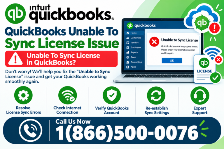 QuickBooks Unable To Sync License