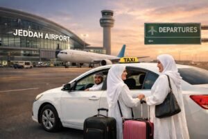 Makkah to Jeddah taxi fare and private Umrah taxi service for a smooth and comfortable journey between Makkah and Jeddah Airport in Saudi Arabia.