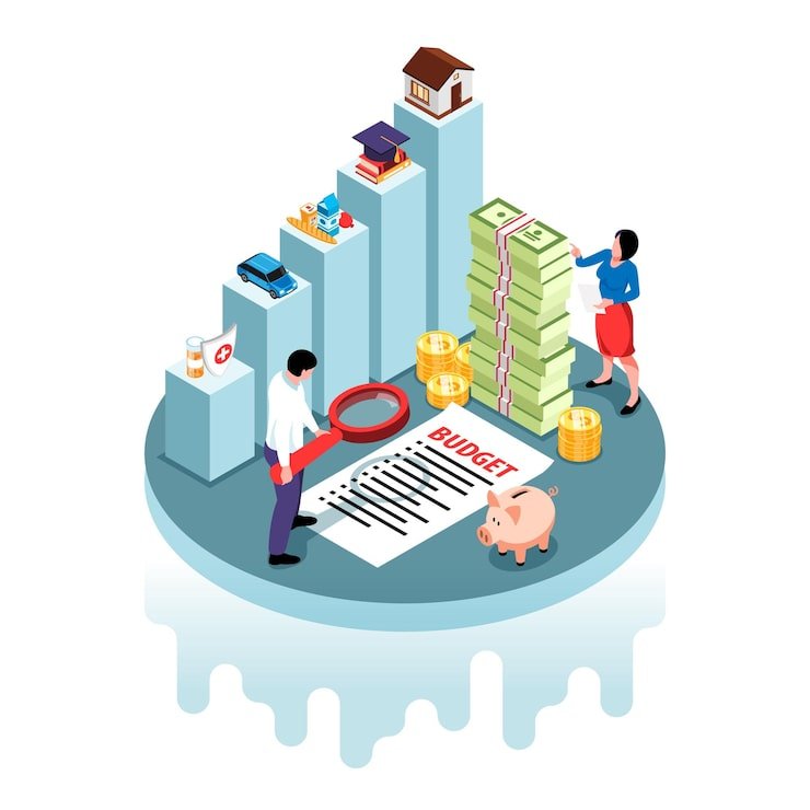 isometric-family-budget-composition-with-people-counting-money-vector-illustration_1284-80992