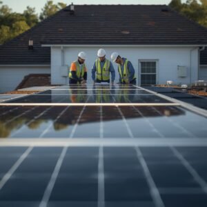 lucid-origin_Ultra-realistic_split-focus_composition_showing_a_completed_rooftop_solar_system-0