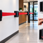 wall mounted retractable barriers